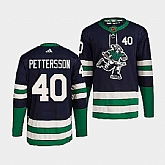 Men's Vancouver Canucks #40 Elias Pettersson Navy 2022 Reverse Retro Stitched Jersey Dzhi,baseball caps,new era cap wholesale,wholesale hats